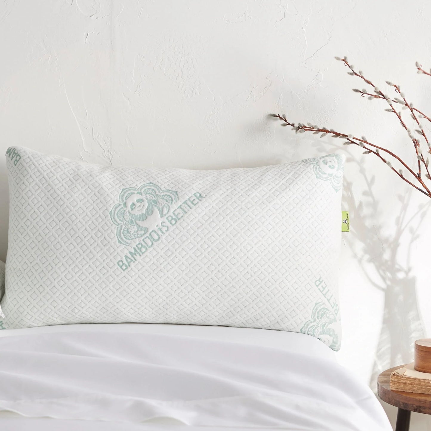Adjustable Bamboo Cooling Pillow – Gel Memory Foam Fill