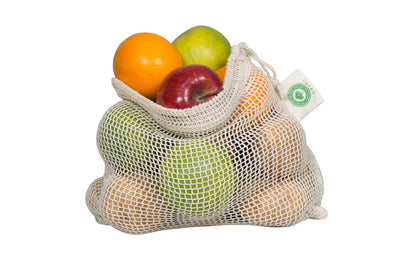 Reusable Cotton Mesh Produce Bags – Set of Eco Grocery Bags