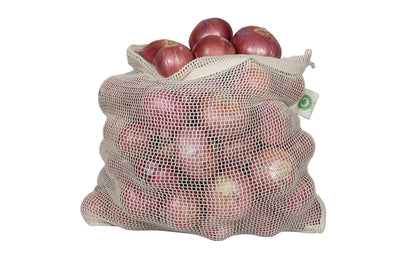 Reusable Cotton Mesh Produce Bags – Set of Eco Grocery Bags